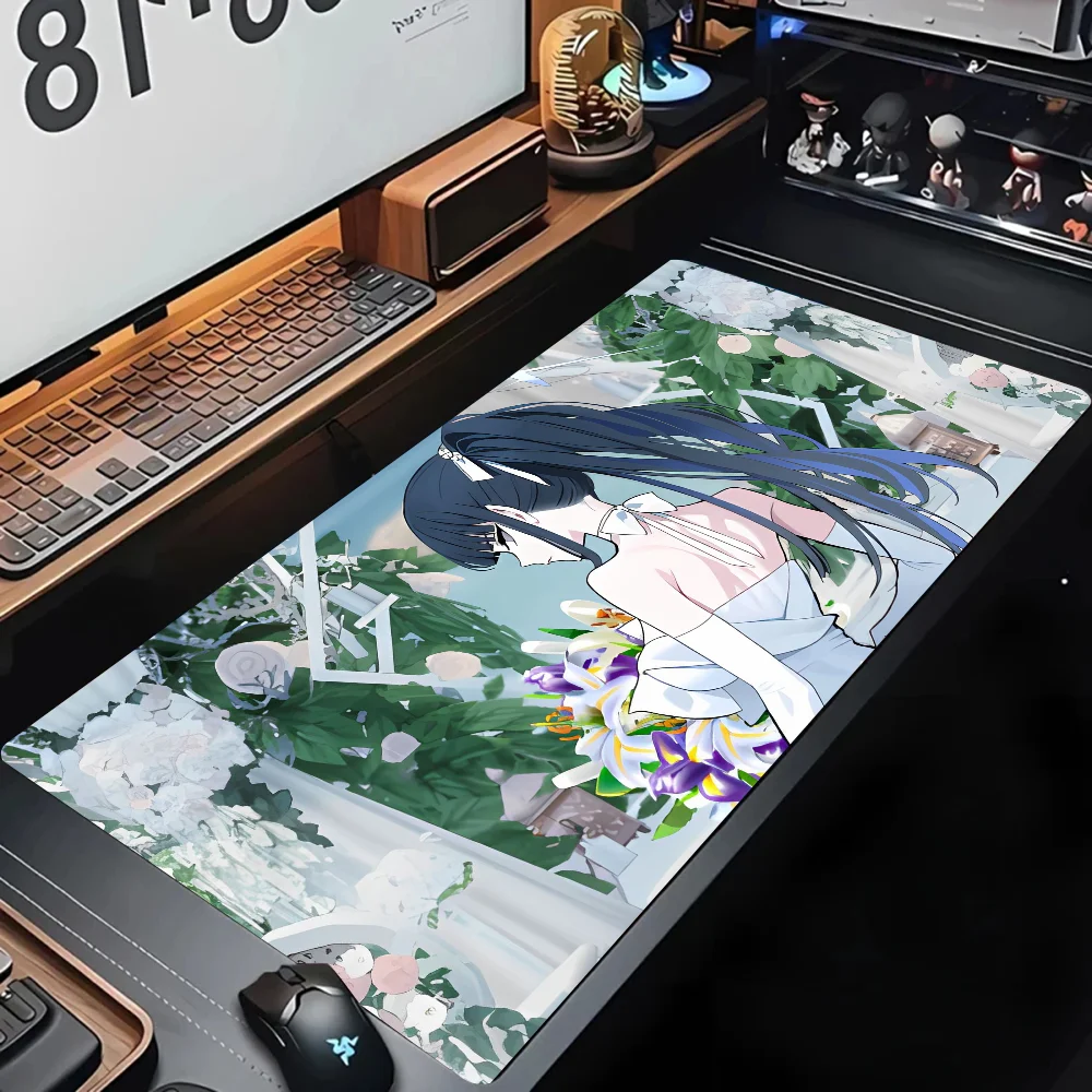 อะนิเมะเกม Blue Archive Joumae Saori Mousepad แผ่นรองเมาส์สําหรับเล่นเกมขนาดใหญ่ LockEdge หนาแป้นพิมพ์คอมพิวเตอร์โต๊ะ