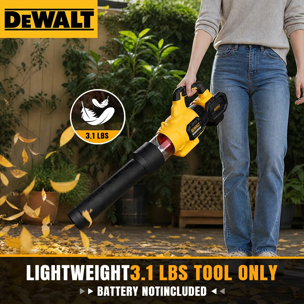DEWALT DCMBL612 60V Cordless Brushless Leaf Blower Stepless Speed Lock-Switch Ergonomic Handle Patio Garden Debris Removal tools