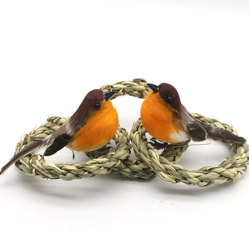 12pcs Pack Easter Thanksgiving Artificial Birds Garden Decor Robins, Suitable for Home, Events, Parties, and Gardening