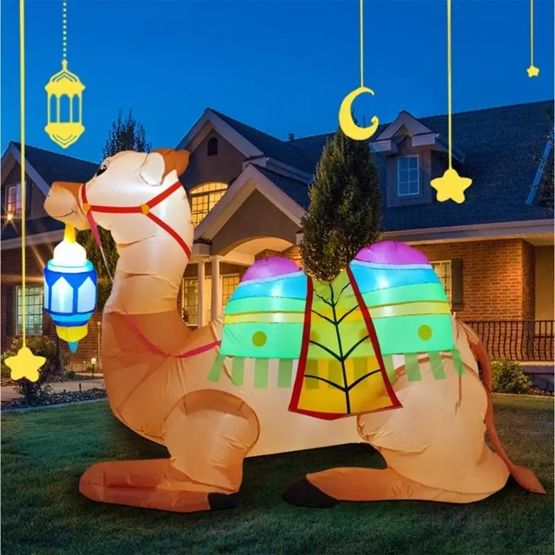 QX2E Inflatable Decoration Featuring Built In LED Lights For Enhanced Visibility And Festive atmospheres In Outdoor Gardens