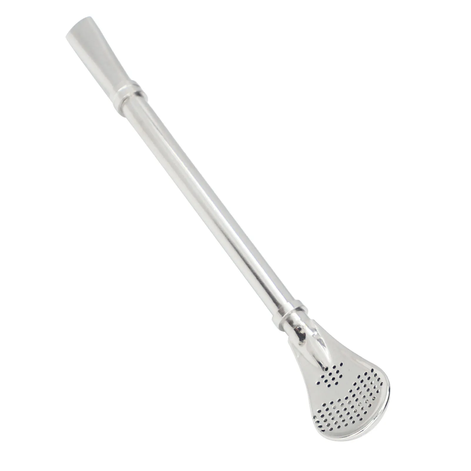 Bombilla de Acero Inoxidable, Bombilla Fiable de Acero Inoxidable para Mate, Cuchara Filtrante Plateada para Beber Mate