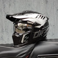 ORZ casco de motocicleta retro de alta calidad combinación multifuncional modular casco completo aprobado por DOT guerrero personalizado