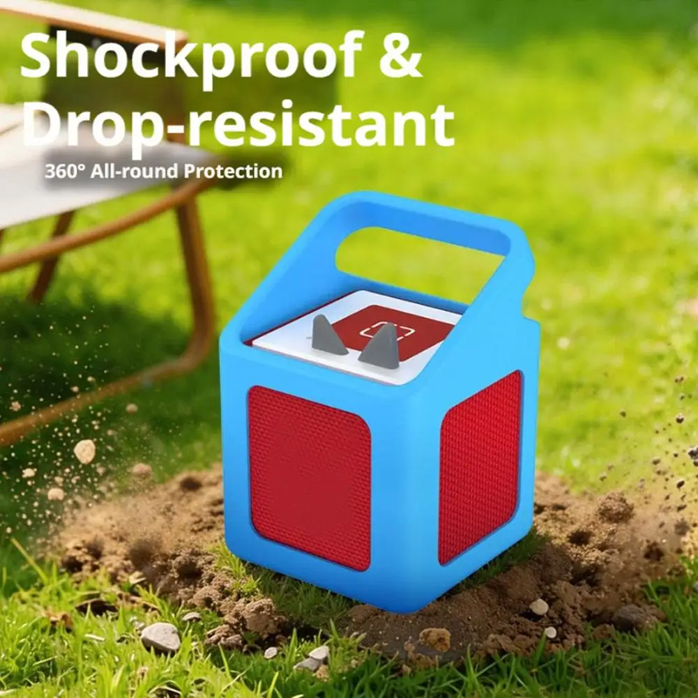 

Защитный чехол из силикона для Tonies Toniebox 1, с ручкой, предотвращающий падение, однотонный, мягкий, простой дизайн