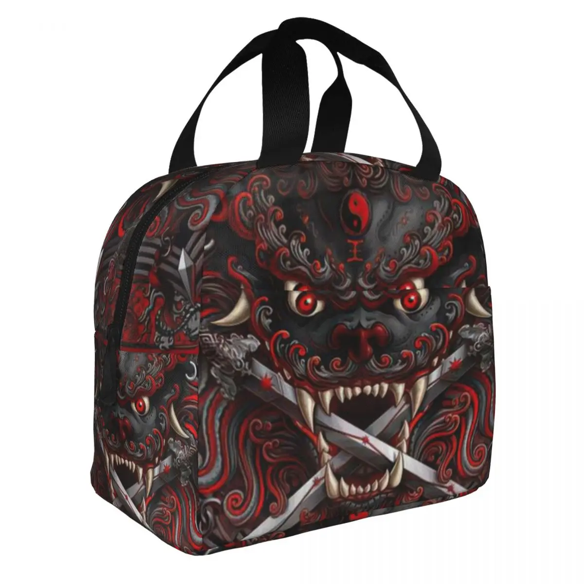 

Goth Oni, Japanese Demon Lunch Bento Bags Portable Aluminum Foil thickened Thermal Cloth Lunch Bag for Women Men Boy