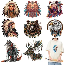 Retro Native Americans iron on heat transfer Heat Transfer On Clothes Iron on transfer dtf Heat Transfer Printing Iron Patch