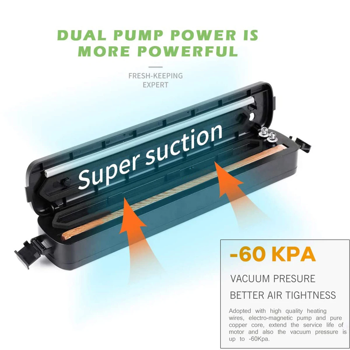 Máquina Automática Seladora de Alimentos e Frutas, Máquina De Embalagem A Vácuo, Uso Doméstico, 220V, 110V, UE, US Compact Design, Frete Grátis