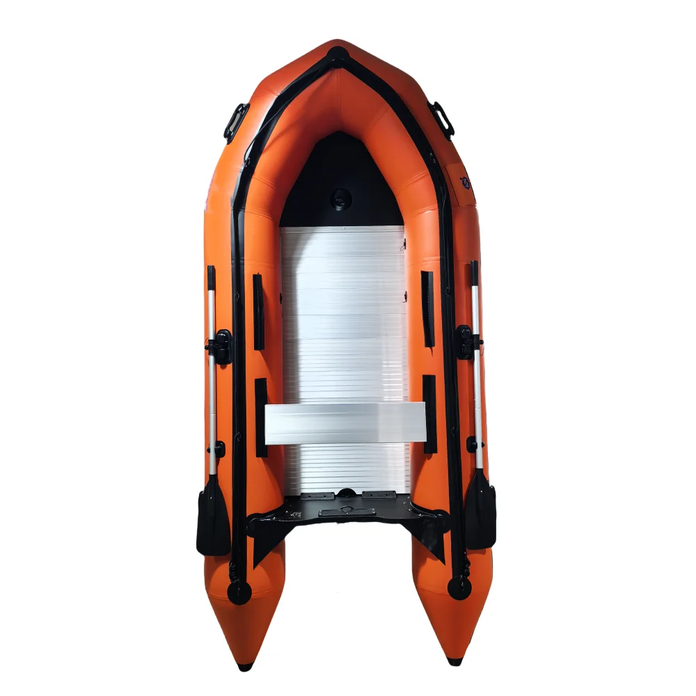 -For High-Quality PVC Inflatable Boat 3.3 Meter Foldable Rubber Boat with an Aluminum Hull Floor Fishing Dinghy^
