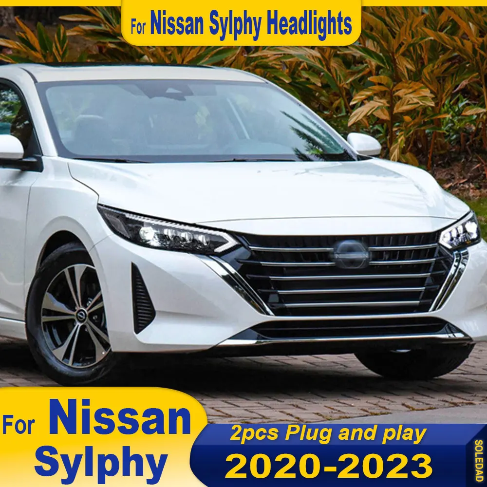 

Car LED Headlight For Nissan Sylphy LED RGB Headlights 2020 2021 2022 2023 Head Lamp Car Styling Signal Projector Plug and play