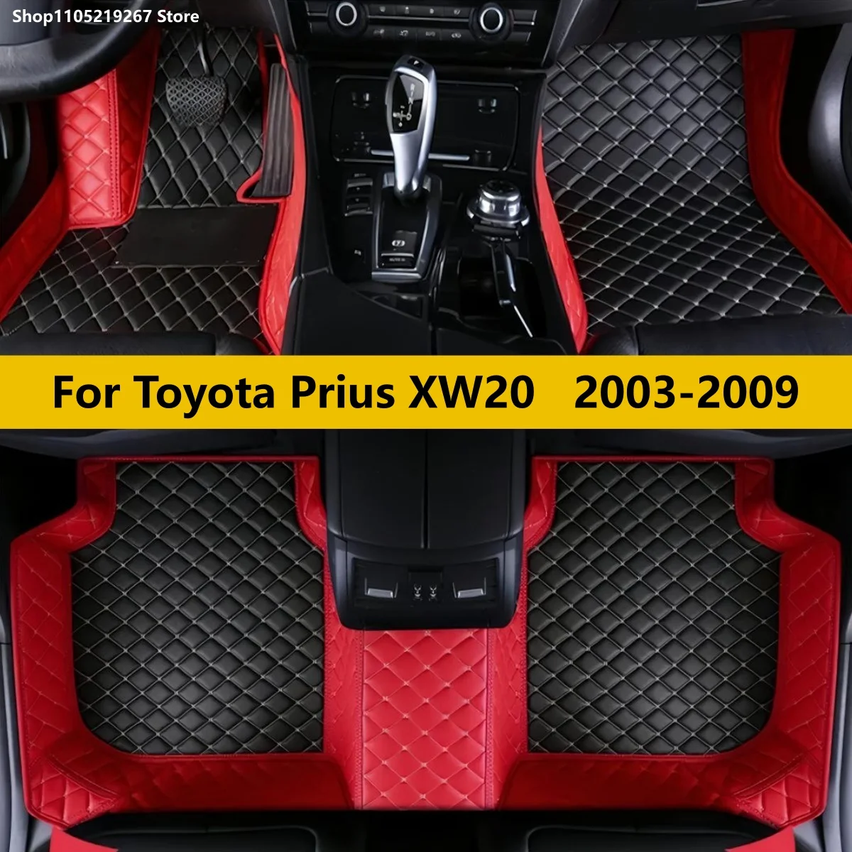 

Автомобильные коврики для Toyota Prius XW20 2003-2009 годов выпуска, полный комплект для переднего и заднего ряда, кожаные, ковровые, напольные коврики.
