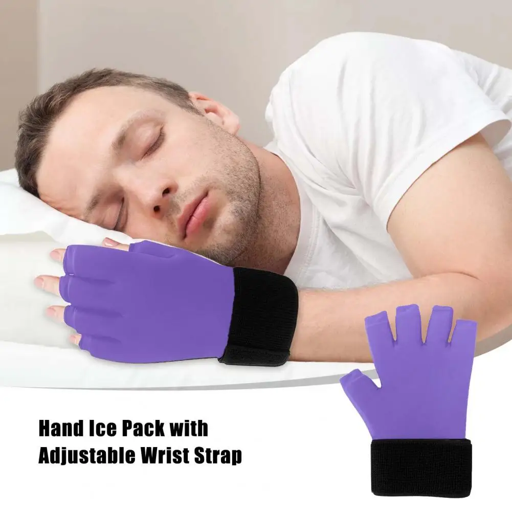 Hand Ice Pack with Adjustable Wrist Strap Hand Ice Pack Glove for Carpal Tunnel Relief Arthritis for Tendonitis for Working