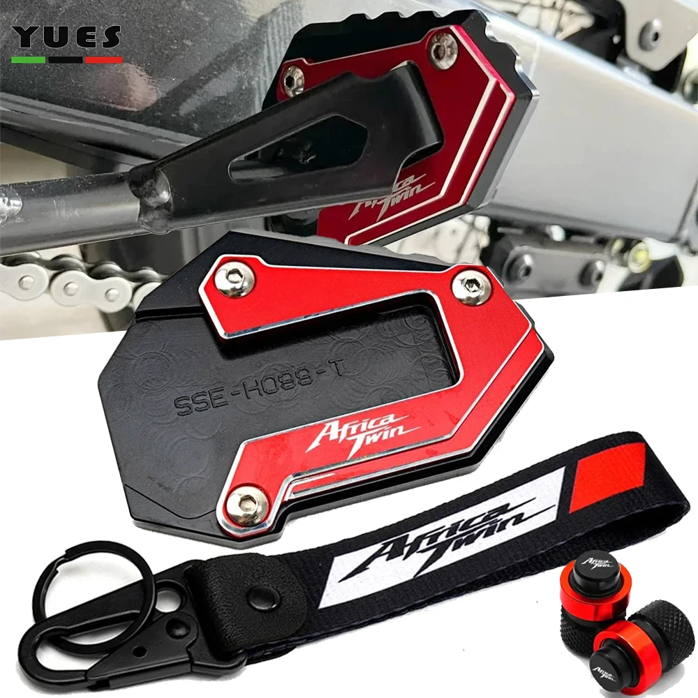 

For Honda Africa Twin CRF1100L CRF 1100L Adventure Sports 2020-2024 Motorcycle Kickstand Side Stand Extension Pad Tire Valve Cap