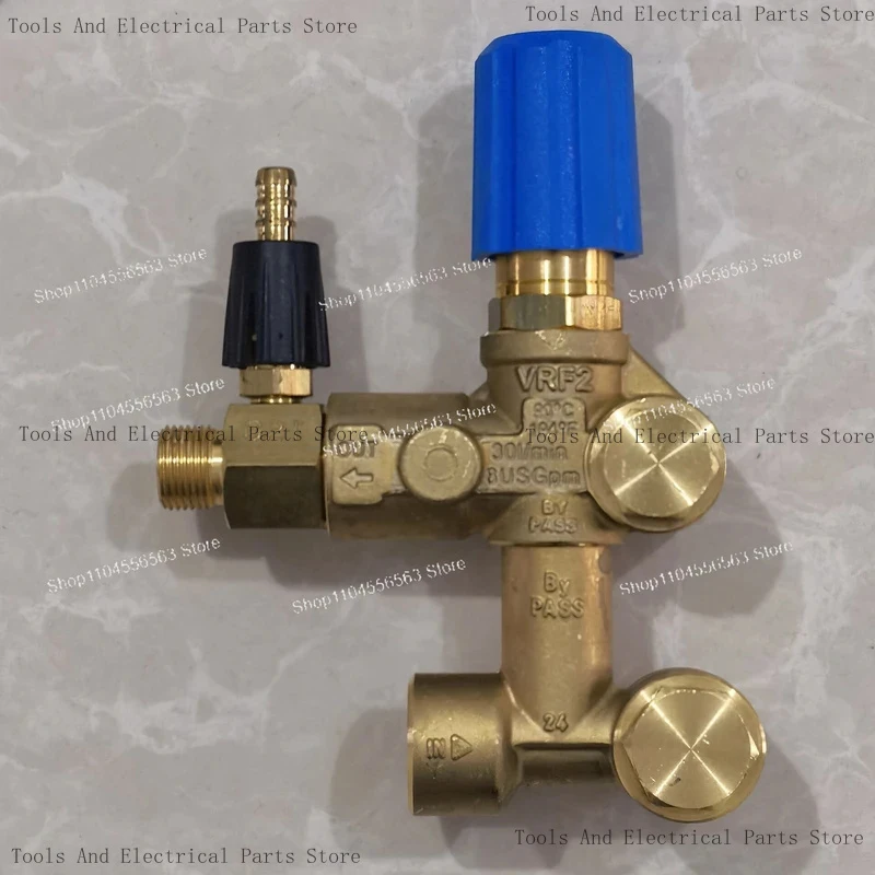 Brass Bypass Unloader 30LPM 280Bar Pressure Regulator For Triplex Plunger Pump, Industrial Hydraulic Control Valve