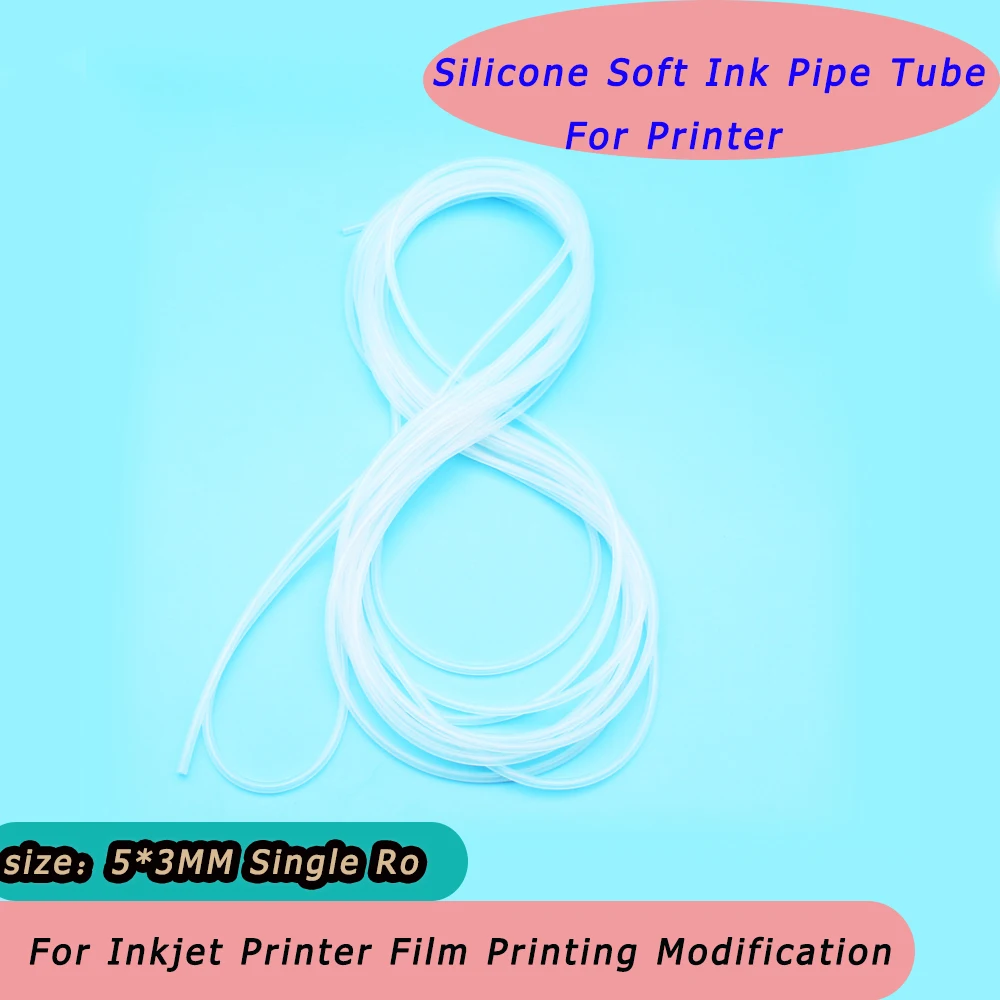 

DTF Silicon Pipe Silicone Ink Tube Hose Soft Pipe For Inkjet Printer Film Printing Modification Tubing Single Row Line 5*3MM