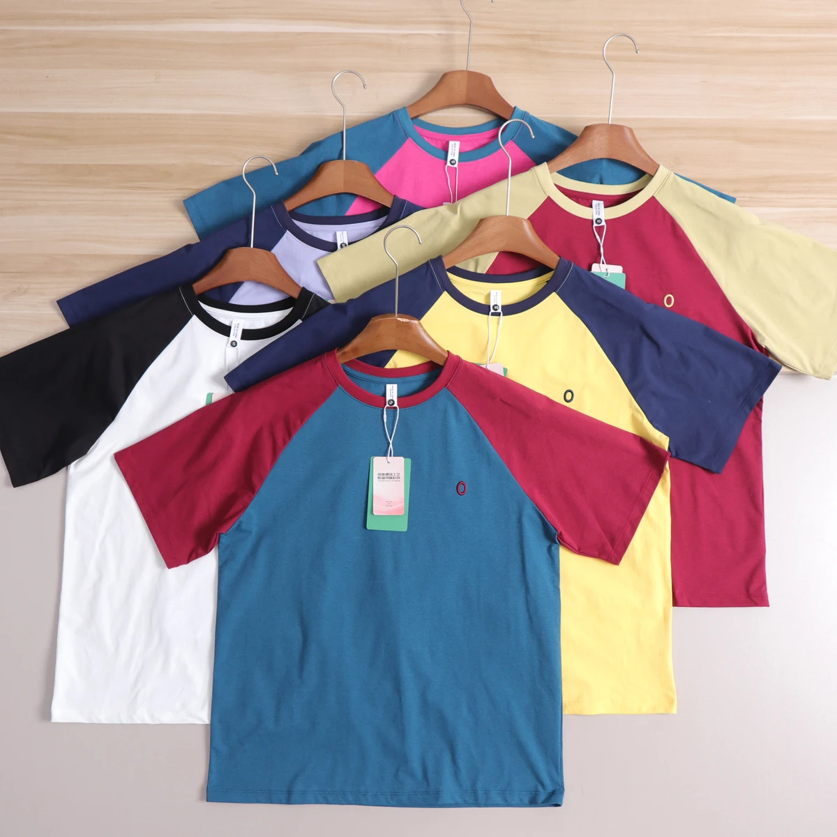 

Модная омолаживающая футболка с цветными блоками и коротким рукавом, быстросохнущая, унисекс, для активного отдыха, серия Mountain, из полиэстеровой смеси