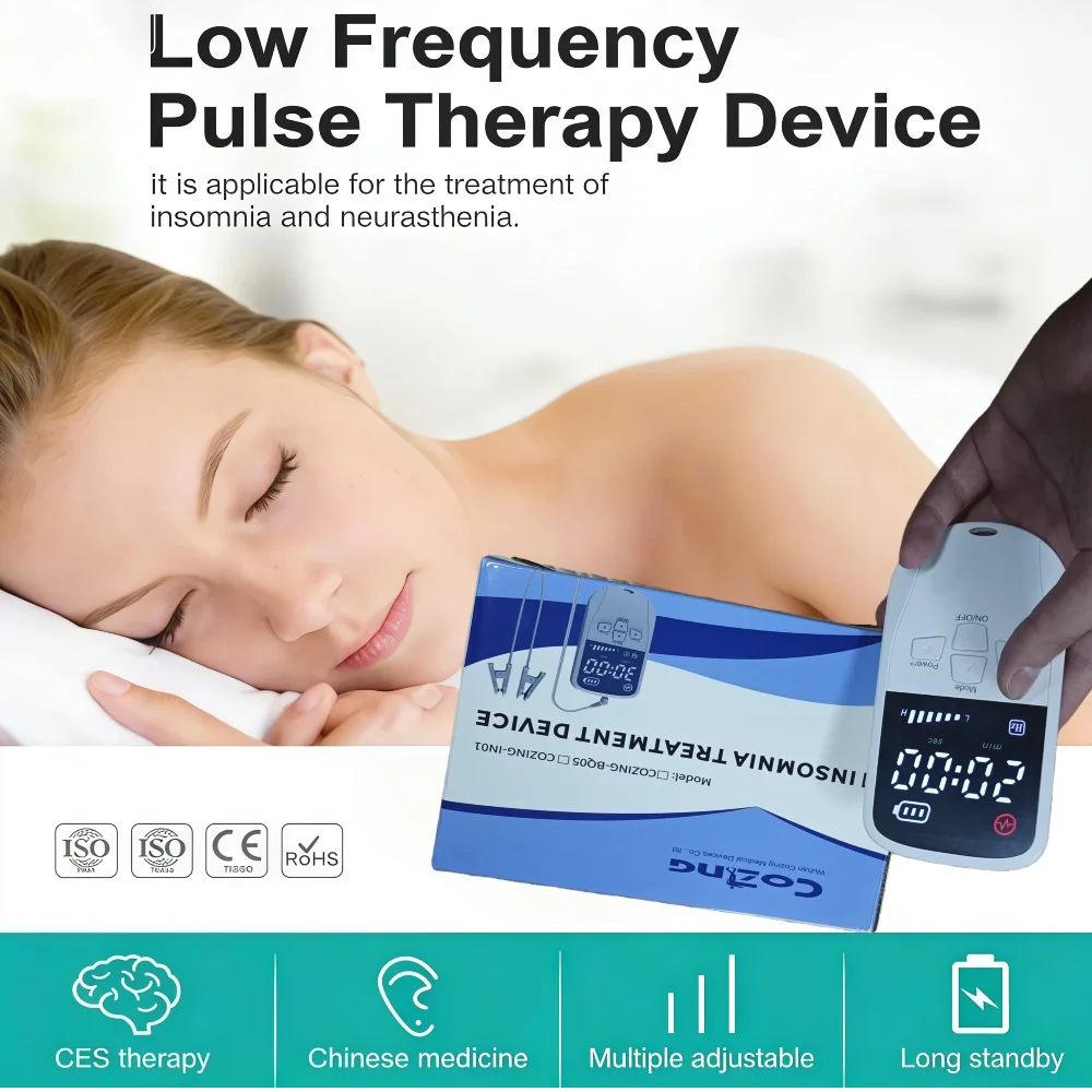 

CES Neurofeedback Sleep Device, Vagus Nerve Stimulator for Insomnia Relief, Anxiety & Depression Management Cranial Therapy