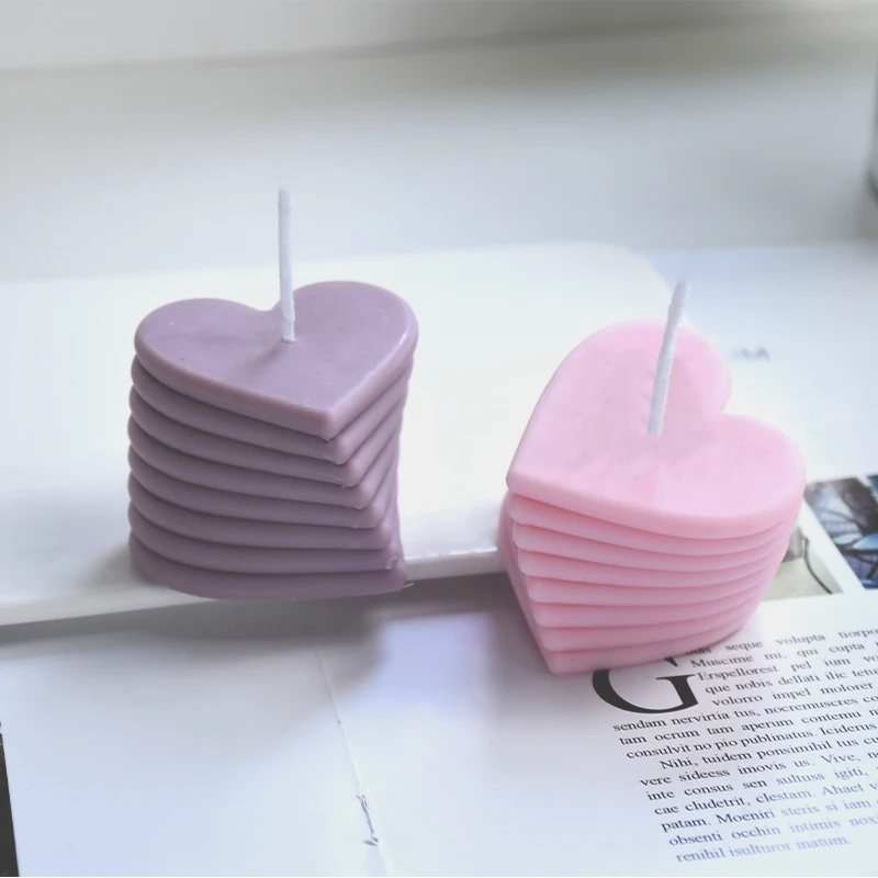 1 pc 3D Rotating Love Candle Mold Three-dimensional Aromatherapy Silicone Mold DIY Home Decoration Ornaments Wedding Gifts