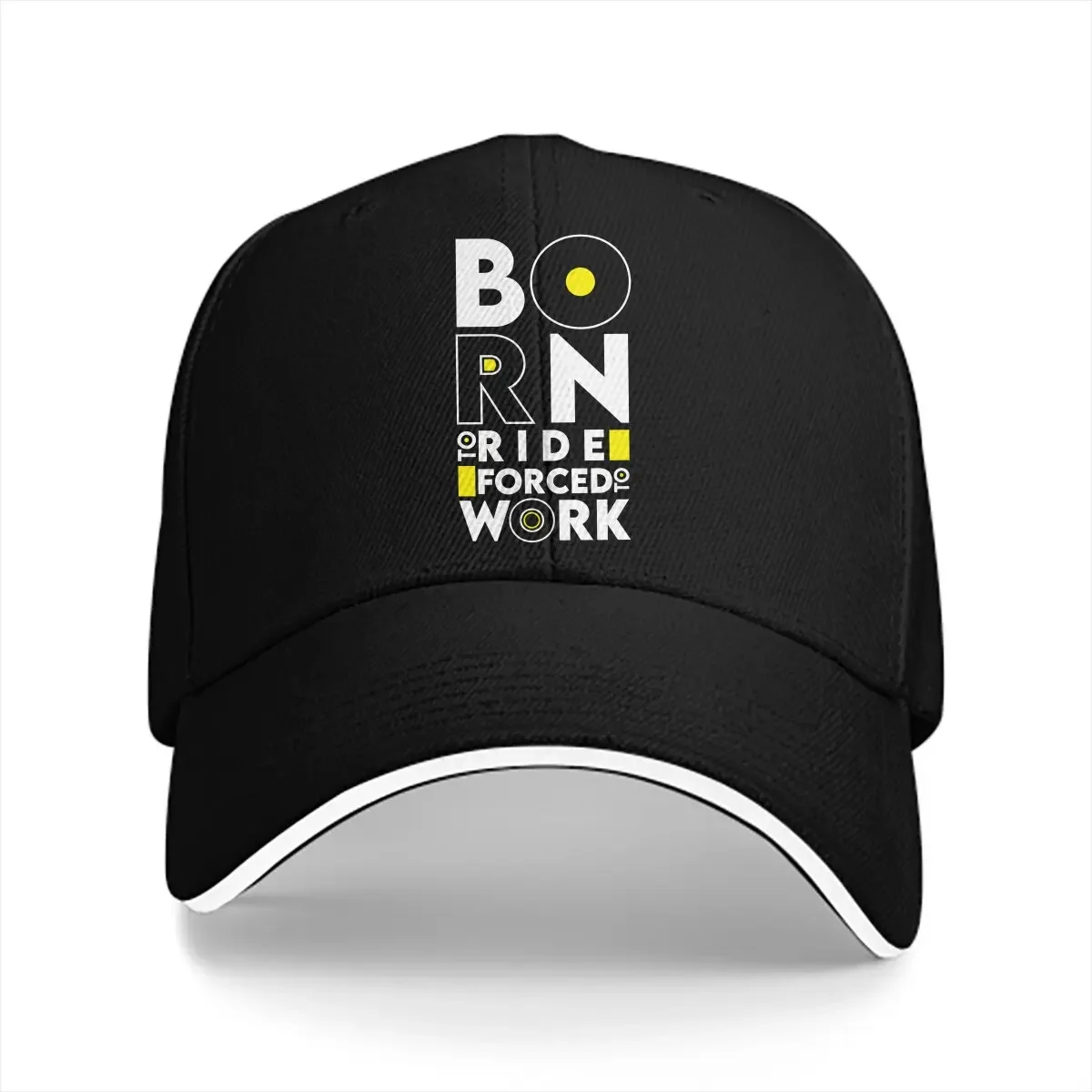 Born To Ride Forced to Work Baseball Caps Peaked Cap Motorcycle Sun Shade Hats for Men Women