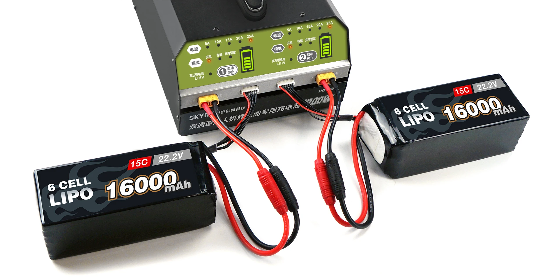 SKYRC  PC1300 Dual Channel Lithium Battery High Power Charger 1300W 25A Charger for Agricultural UAV Drone Sprayer Drone Charger view 3