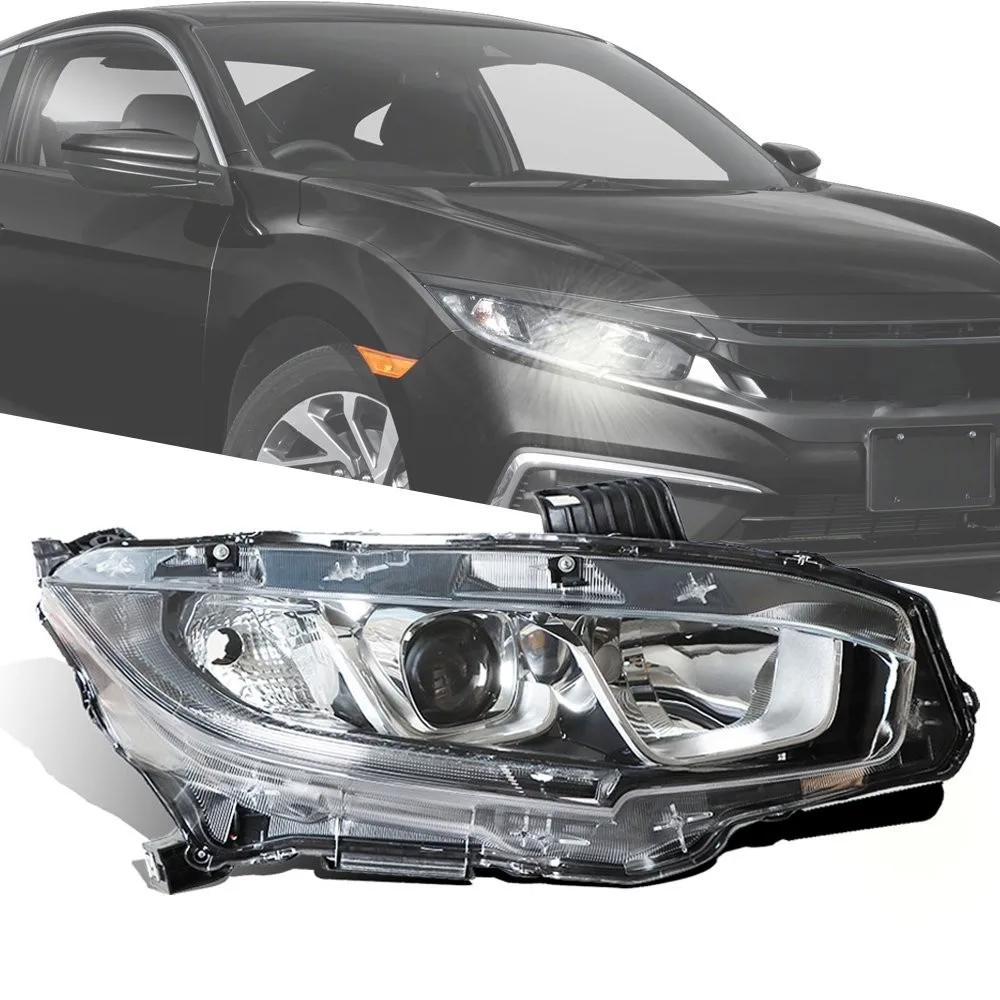 

For Honda Civic 2016 2017 2018 Halogen Projector Headlight Headlamp Right Side