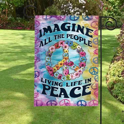 Hippie Soul Flag, Love Peace, Bohemian Hippie, hippie flowers Flag Outdoor Decor GJN EEN AAL HHM WZZ yyi
