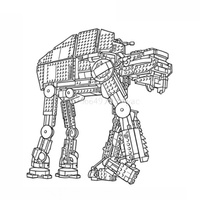 MOC Space Movie AT-AT Walking Building Block Building Set Children's Toys Adult Christmas Birthday Gift