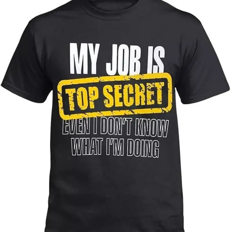 

Моя работа — лучшая секретная, мужская забавная футболка/подарок на день рождения для папы и Дня отца