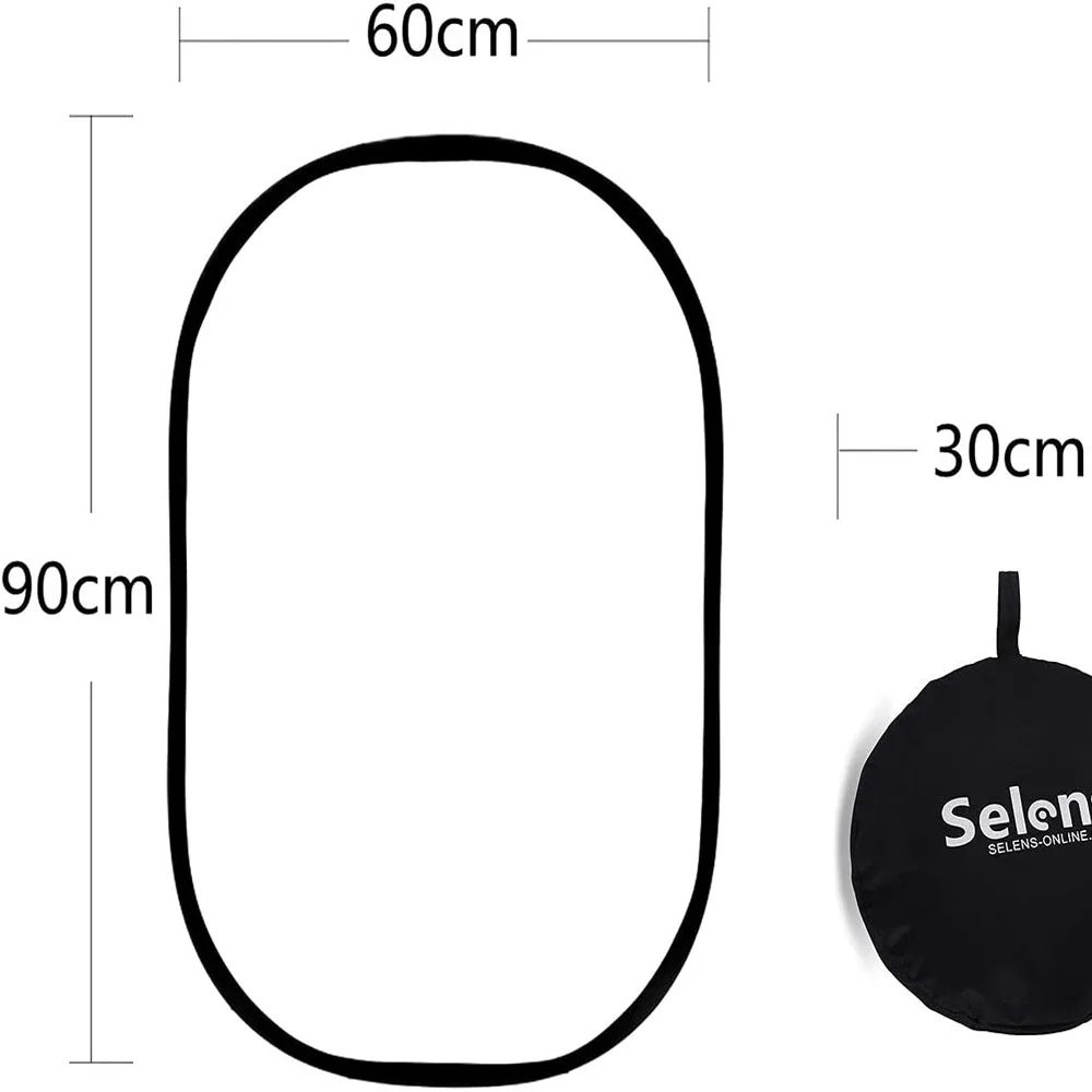 Selens Portrait Reflector Diffuser 150x200cm Reflector Lighting Panel Photo Studio Foldable Storage Bag Photography Accessories