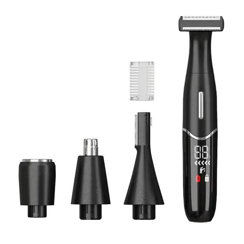 

4 in 1 Women's Portable Electric Shaver Set Wet/Dry Eyebrow Razor & Bikini Trimmer Travel Essentials Changeable Shaver EPILATOR