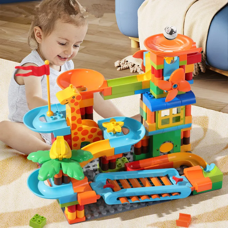 مجموعة مكعبات بناء من الرخام الكبير مكونة من 167 قطعة، متوافقة مع العلامات التجارية الكبيرة وألعاب البناء التعليمية #3