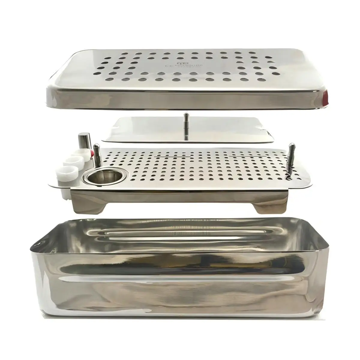 Dental CGF Fibrin Membrane Processing Box Stainless Steel Implant Bone Grafting PRF Case for Implant Surgery Container