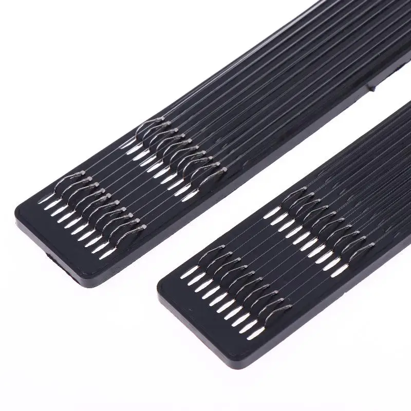 New 20Pcs Pre-tied Rig 45cm Barbed Fishing Hooks High Carbon Steel With Sub-line Barbed Hooks Anti-rust Carp Grass Carp Crucian