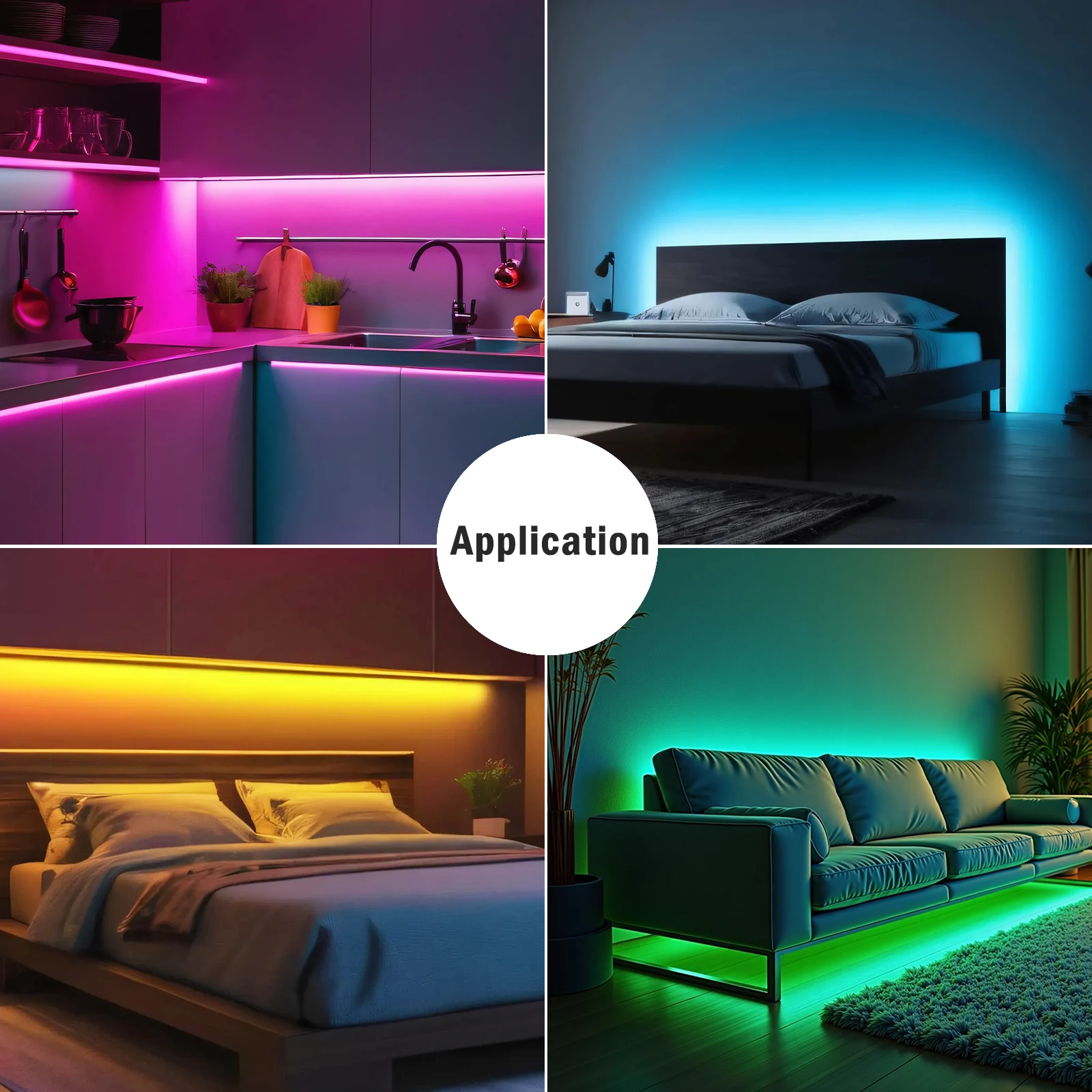 Neon Strip DC 12V IP65 Waterproof 2835 120Leds/M White/Blue/Pink/Yellow/Red/Green Flexible Ribbion Rope LED Strip 0.5M 1M 3M 5M