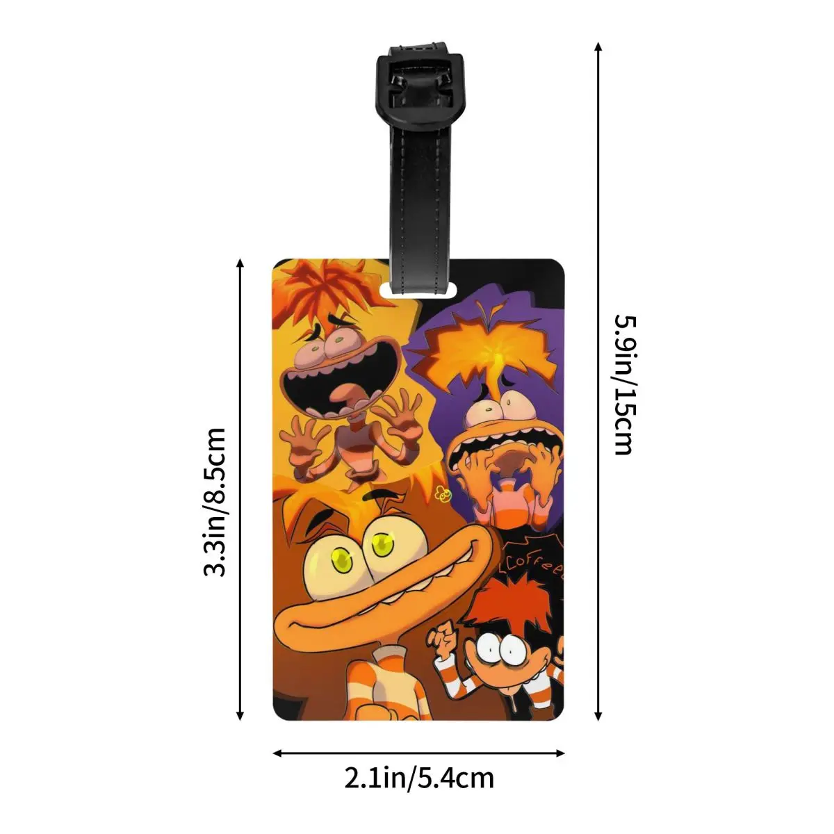 แท็กกระเป๋าเดินทางกาแฟความวิตกกังวลที่กําหนดเอง Inside Out กระเป๋าเดินทางกระเป๋าเดินทางความเป็นส่วนตัว Cover ID Label