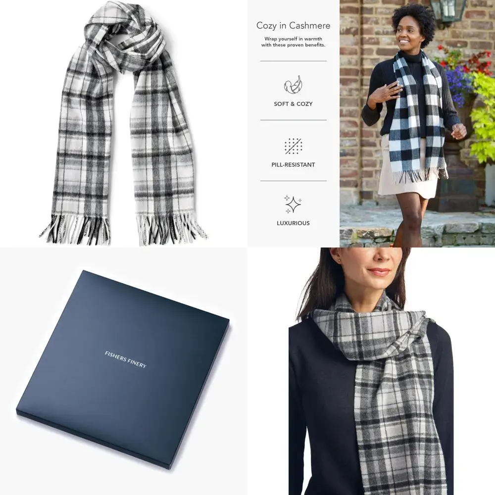 

Зимняя накидка из чистого кашемира для женщин от Fishers Finery