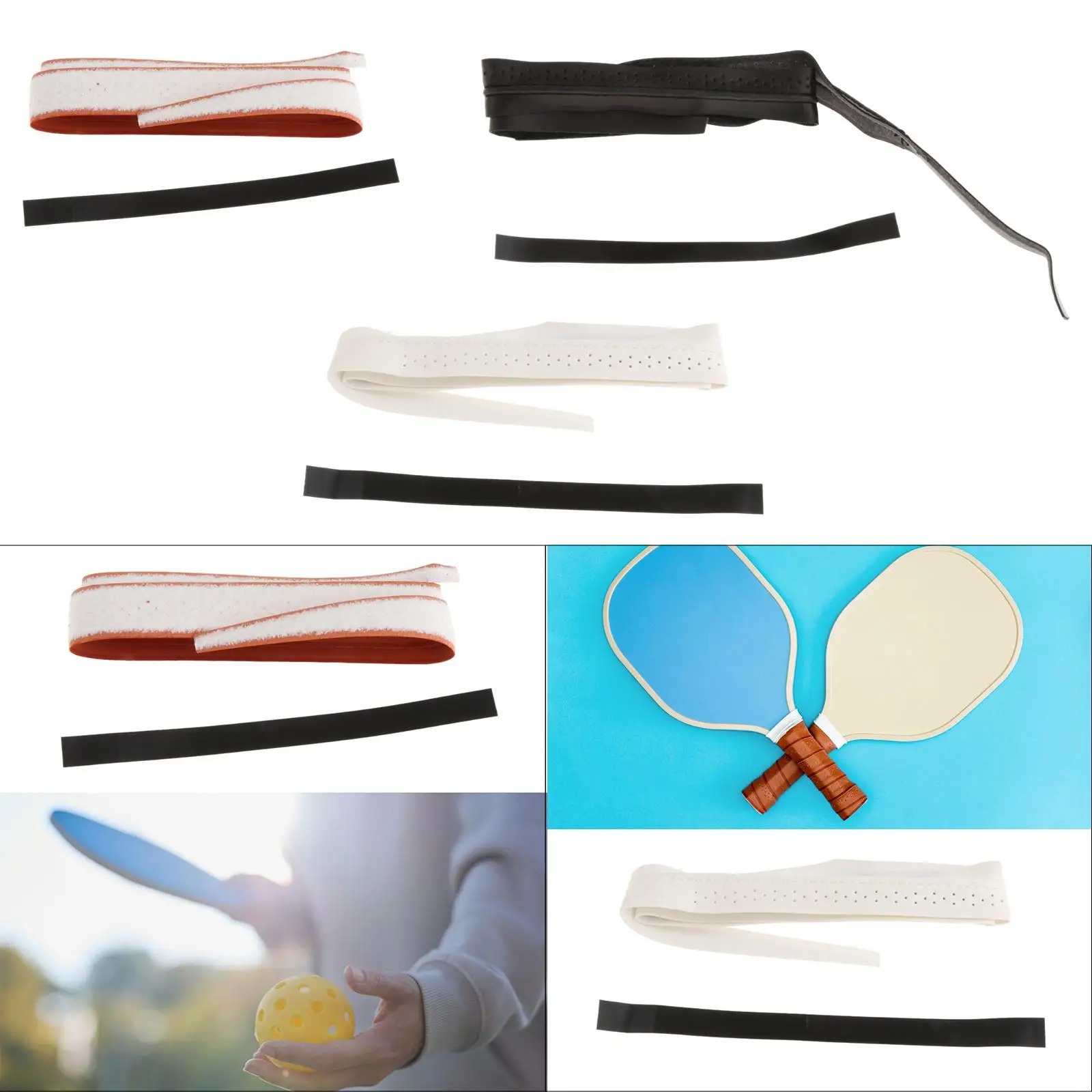 

PU Leather Pickleball Racket Overgrip Tape Anti Slip Comfort Handle for Tennis Golf Baseball Accessories