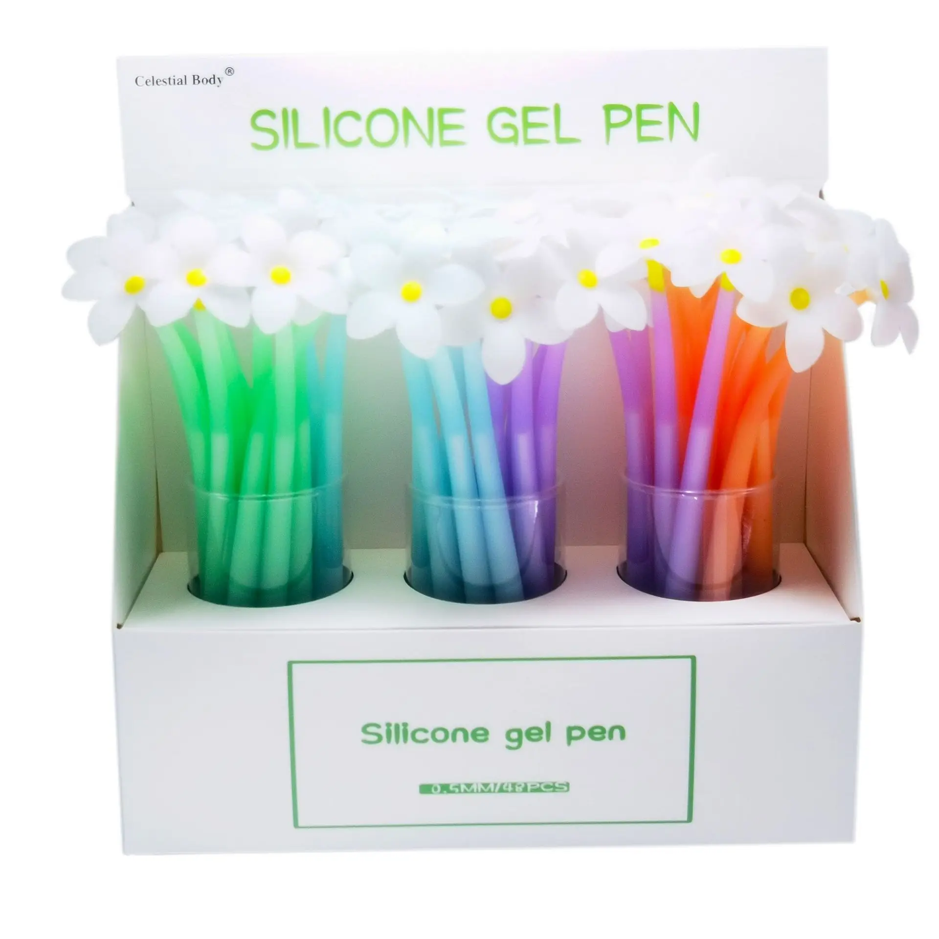 Lucky four-leaf clover cute silicone signature shake carbon water pen ornament neutral pen notebook pen