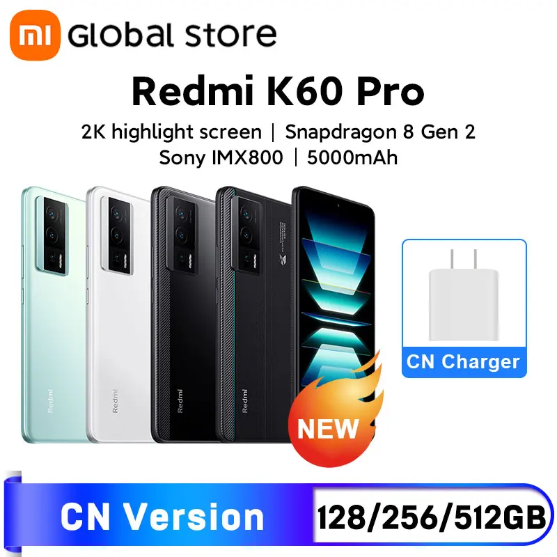 Xiaomi Redmi K60 Pro 5G Смартфон Snapdragon 8 Gen 2 120W HyperCharger 5000mAh 2K 120Hz экран жидкостное охлаждение 50MP камера NFC