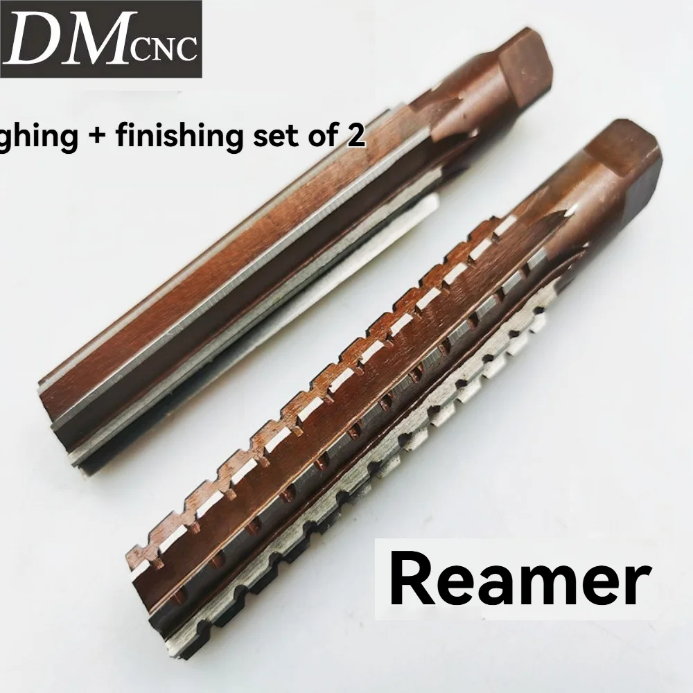 Set Reamer Shank Presisi Tinggi — 2 buah Reamer Shank Lurus (Halus & Kasar) untuk Kayu & Logam