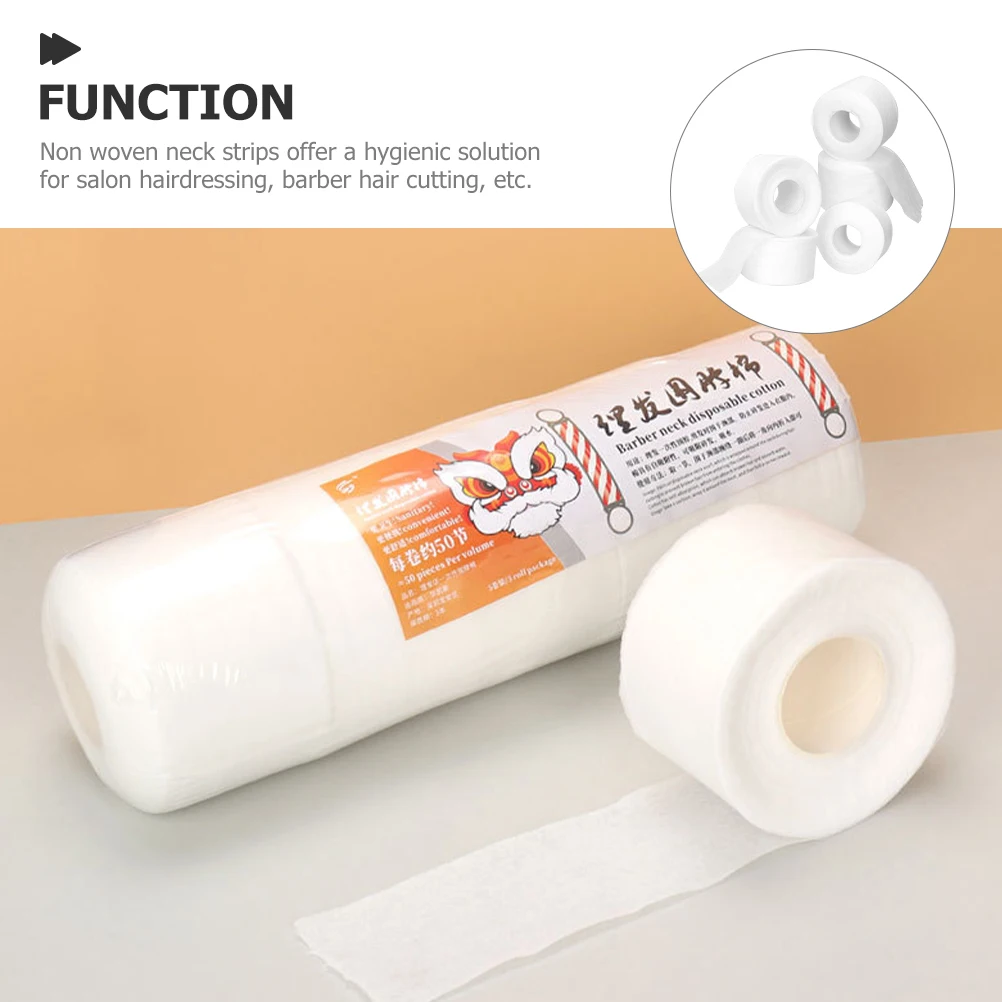 

5 рулонов нетканого материала, парикмахерские полоски для шеи, одноразовая лента для шеи, обертывания для стрижки, парикмахерские принадлежности, полоски для волос