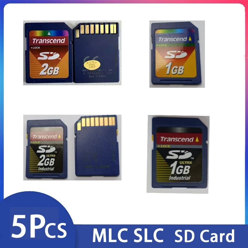 5 PCS Original Transcend SD 1G 2G MLC SLC Industrial Grade Memory Card TS2G 80I CNC Machining Center SD Card