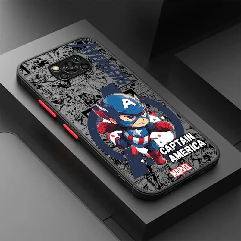 Funda de Marvel para Xiaomi, carcasa de Deadpool, Spiderman, Poco X3, NFC, 11T Pro, 11 Lite, 5G, 10T, 9T, 12T, 13, 14, X4, X5, F3, M5, C40