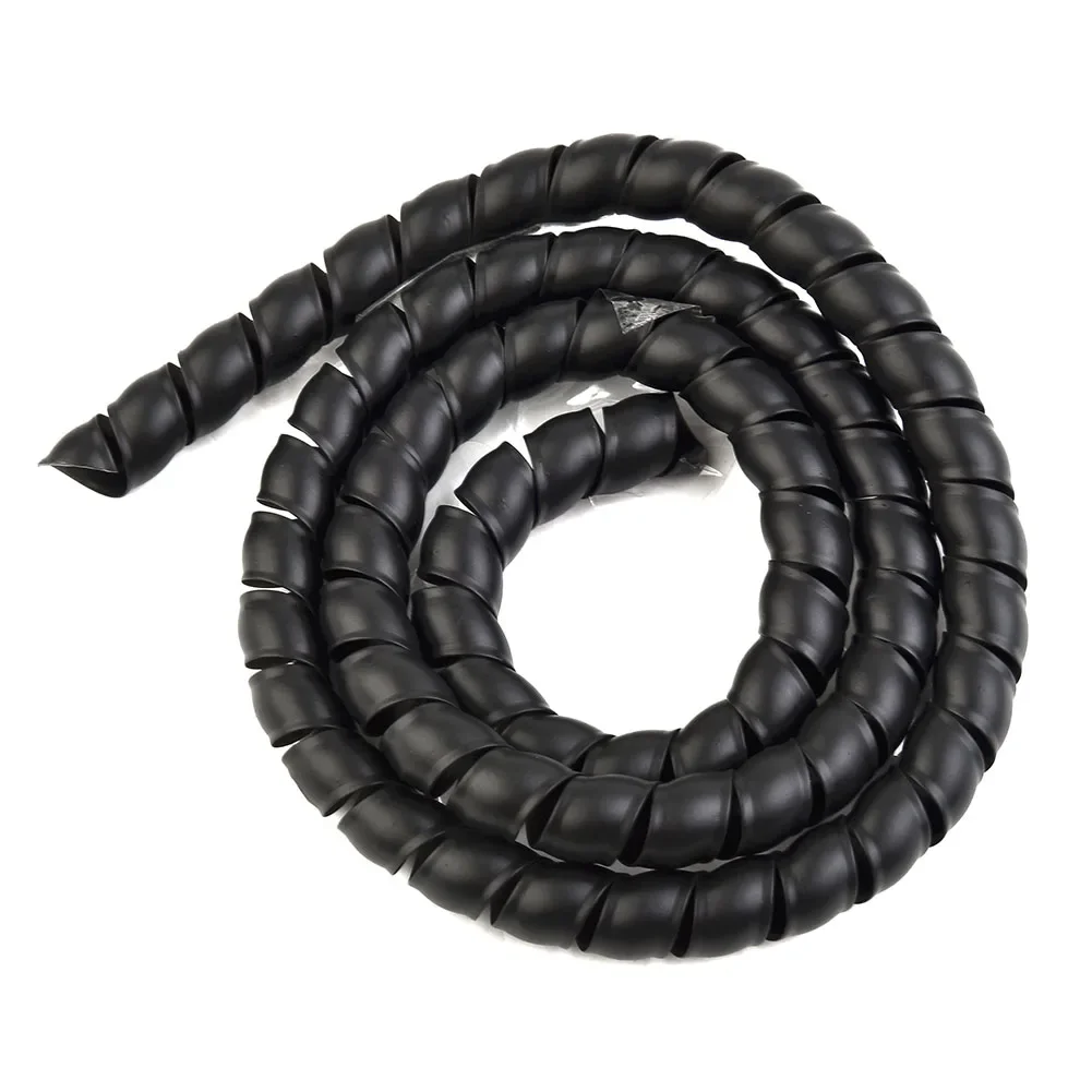 1M Hydraulic Hose Guard EV Charge Point Cable Protection Spiral Wrap Black Piping Tubing Hoses 8mm 12mm