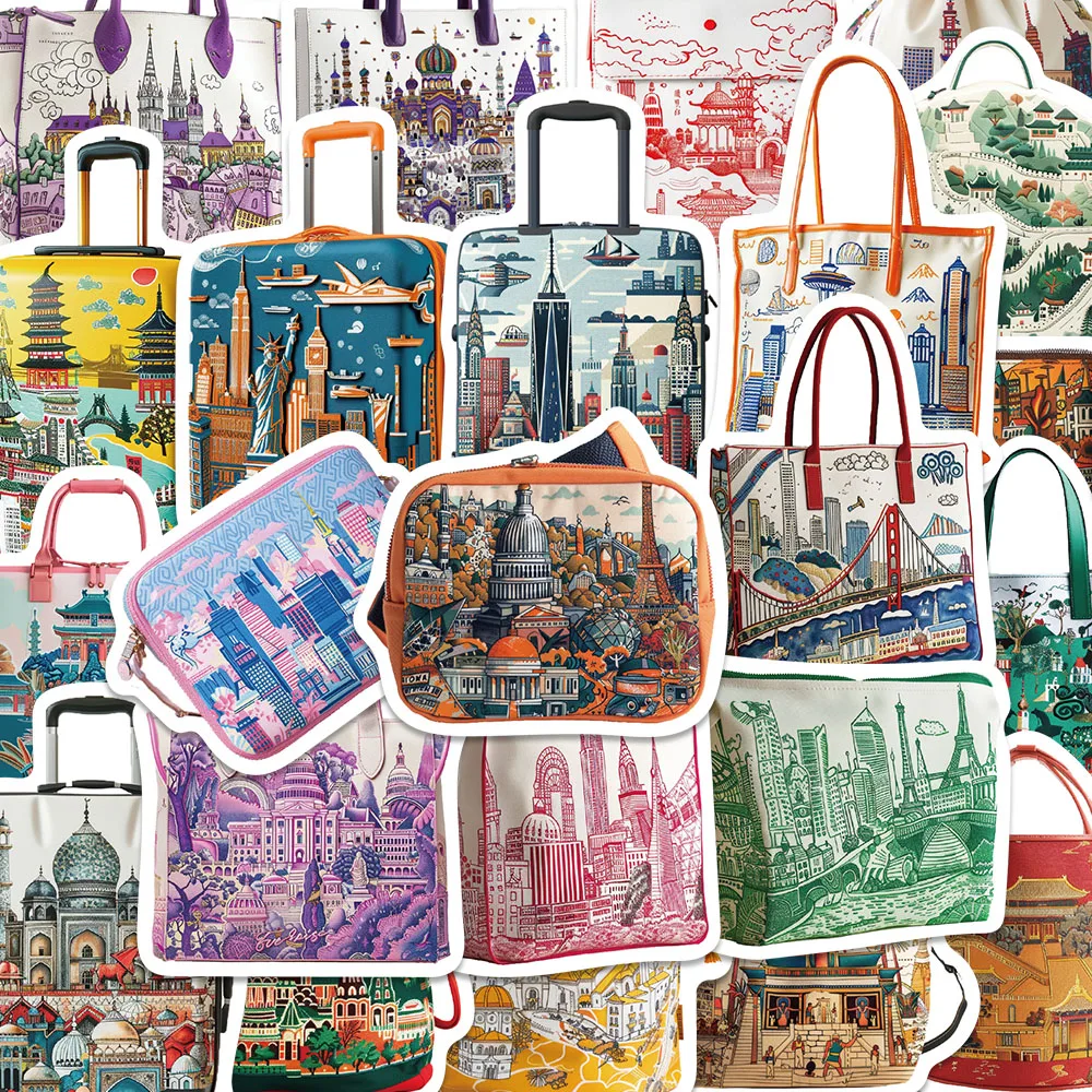 

50PCS City Backpack Stickers Funny Cartoon Graffiti Decals For Laptop Notebooks iPad Phone Case Skateboards DIY Keepsake Sticker