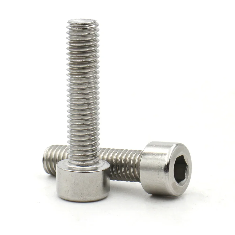 50-5pcs M1.6 M2 M3 M4 M5 M6 M8 CM 304 A2-70 Stainless Steel Hexagon Hex Socket Cylinder Cap Head Screws Bolt DIN912 L=3-60mm