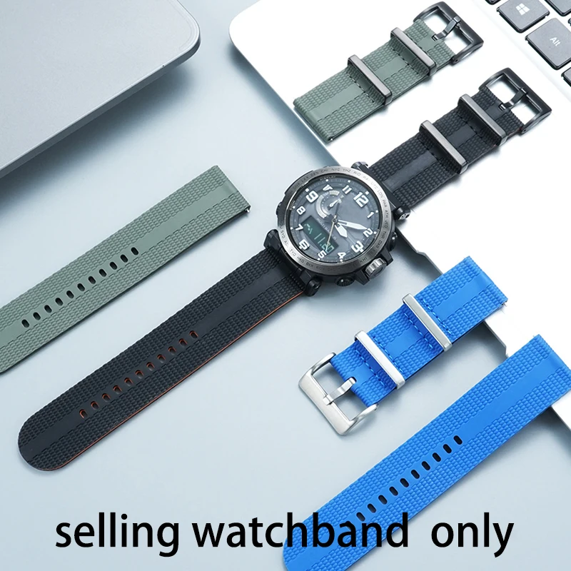 Ремешок для часов Casio PRG-600YB PRW-6600 PRG-650, мягкий и прохладный силиконовый ремешок для часов для мужчин, браслет 24 мм
