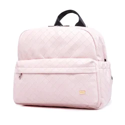 Soboba Waterproof Plaid Pink Diaper Backpack for Moms with Large Capacity and Well-Organized Space Nappy Changing Bag