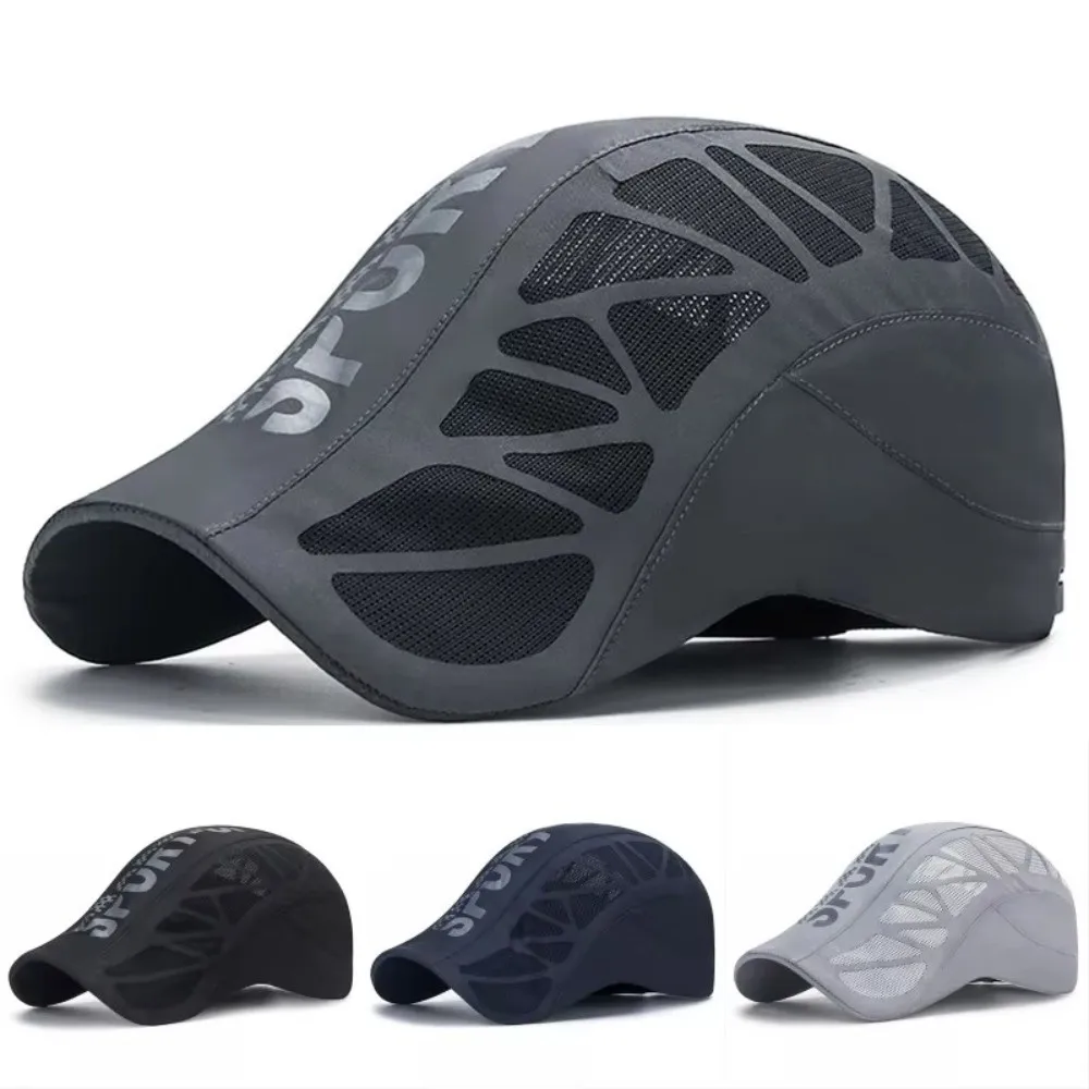 Summer Letter Print Quick Dry Hat Net Mesh Breathable Sun Hat Quick Dry Sunshade Breathable Mesh Cap Golf Driving