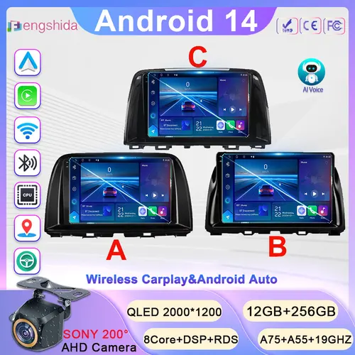 Android 14 para Mazda CX5 CX-5 CX 5 2012 - 2015 8Core 7862CPU coche Multimedia Lettore navegación Radio Carplay DVD No 2 Din 8Core