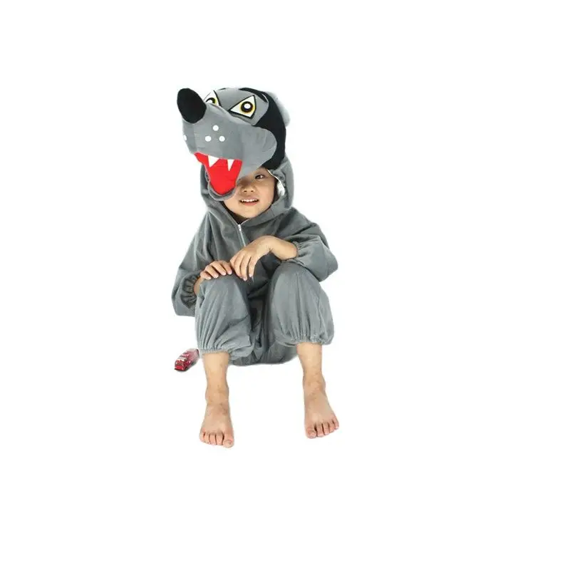 

Svitania Animal Infants Cute Bee/Wolf/Fox/Elephant Suit Baby Cartoon Fleece Hooded Young Children Cosplay Costume Romper Outfit