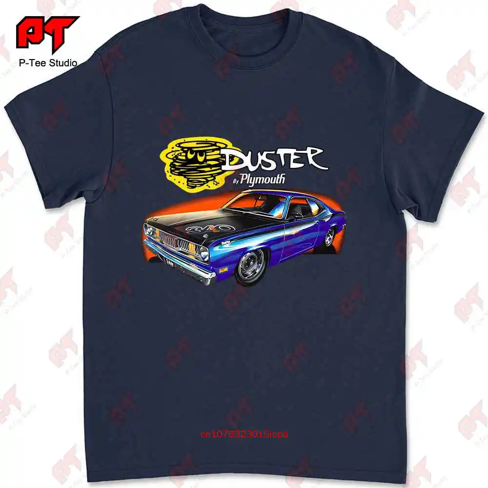 Plymouth Duster 340 216 100 Cotton Black T Shirt Mopar KFKU